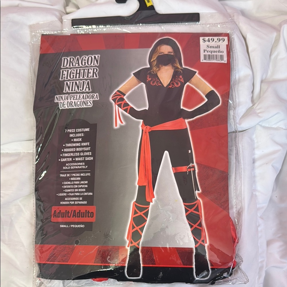 Dragon Fighter Ninja Costume - Black and Red
